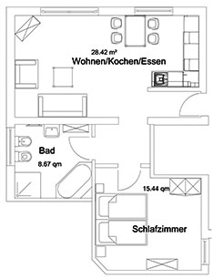 Grundriss Ferienwohnung 5