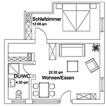 Grundriss Ferienwohnung 6